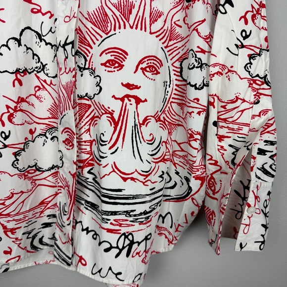 Stella McCartney Rare We Are The Weather Graphic Printed Button Shirt - Picture 4 of 6